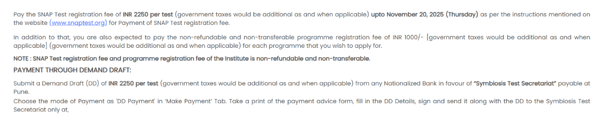 SNAP 2026 Application Fee