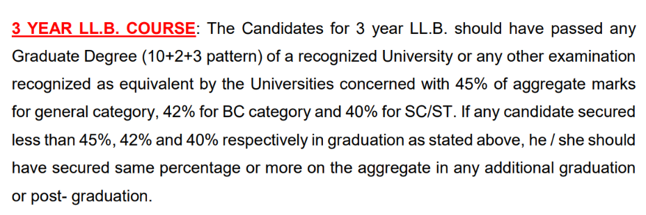 AP LAWCET 2027 Eligibility Criteria