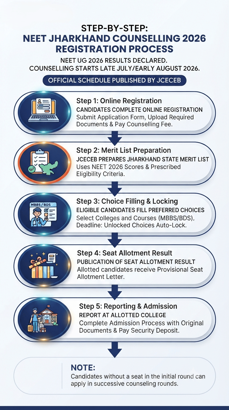 NEET Jharkhand Counselling 2026: Registration Process