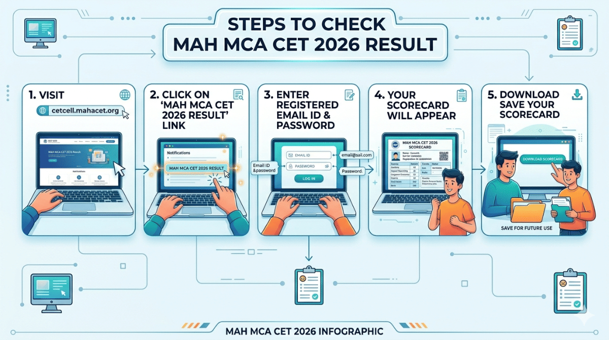 Steps to Check MAH MCA CET 2026 Result: