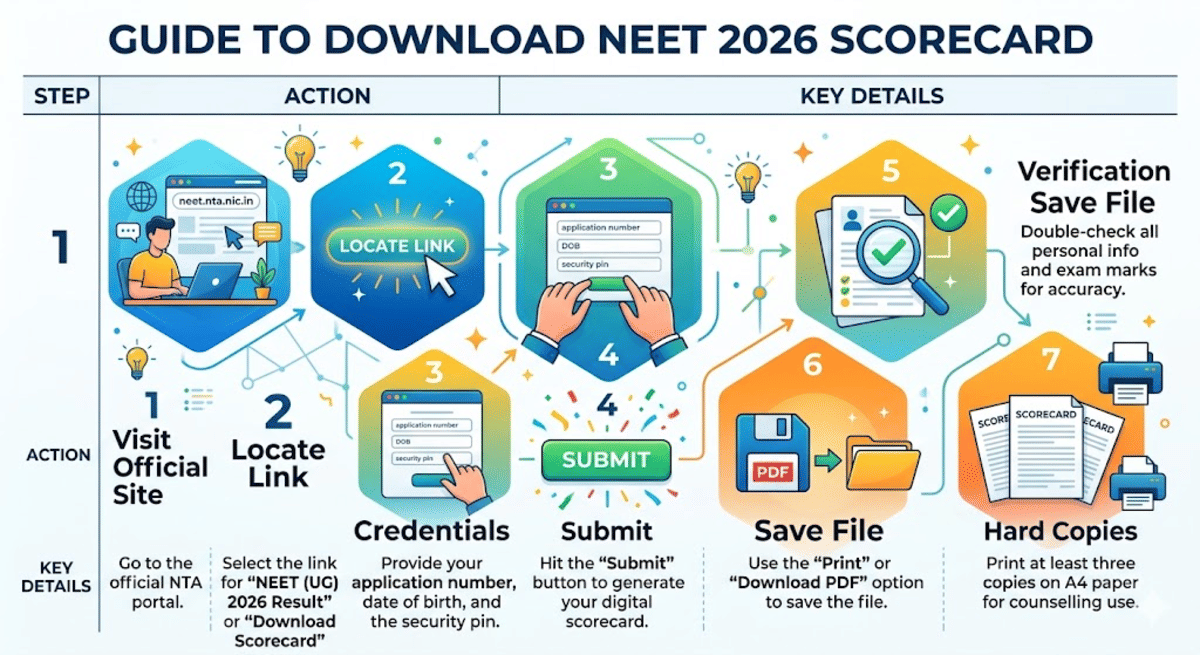 How to Download NEET 2026 Scorecard: Step-by-Step