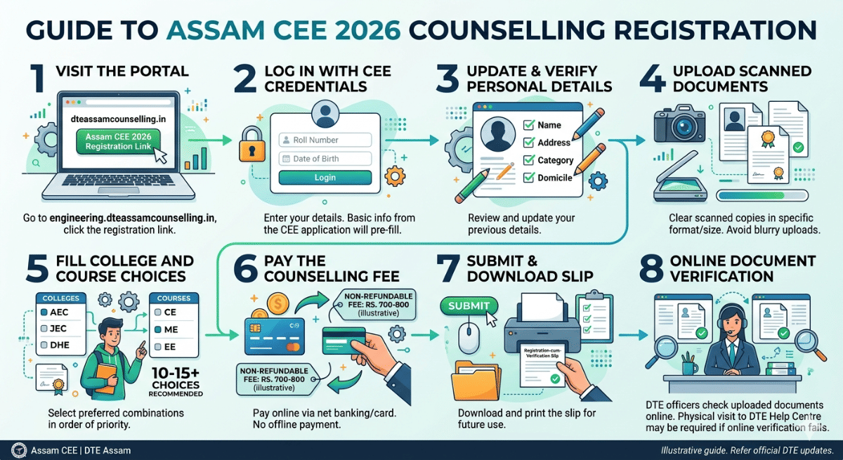 Step-by-Step Assam CEE Counselling Registration 2026