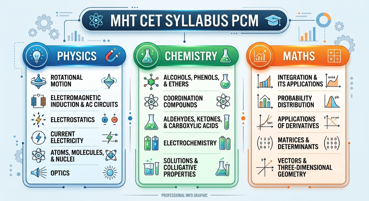 MHT CET Syllabus PCM