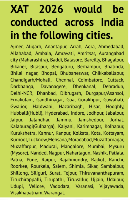 XAT 2027 Exam Centres: State-wise City List