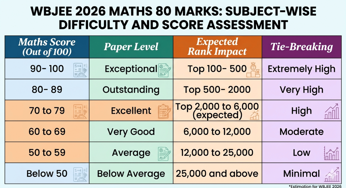 WBJEE 2026 Maths 80 Marks: Subject-Wise Difficulty and Score Assessment
