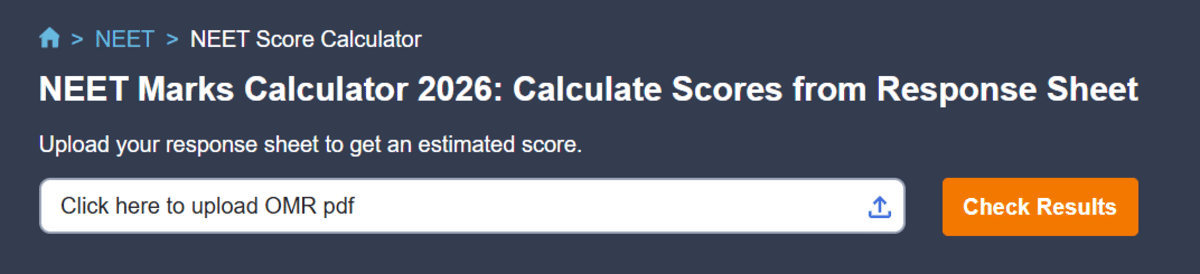 ReNEET 2026 Marks Predictor through Score Calculator