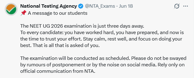 NEET 2026 Re-Exam Date Confirmation