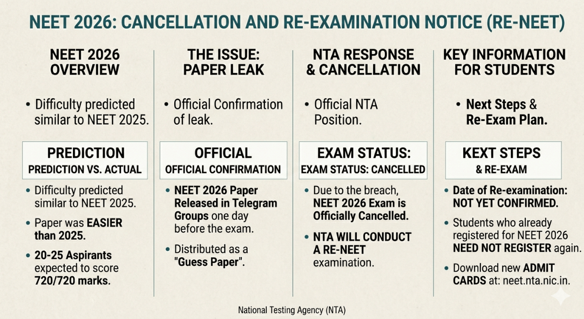 NEET 2026 Cancellation and Re-NEET