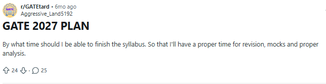 What is the GATE 2027 Exam Schedule? — Reddit Discussion
