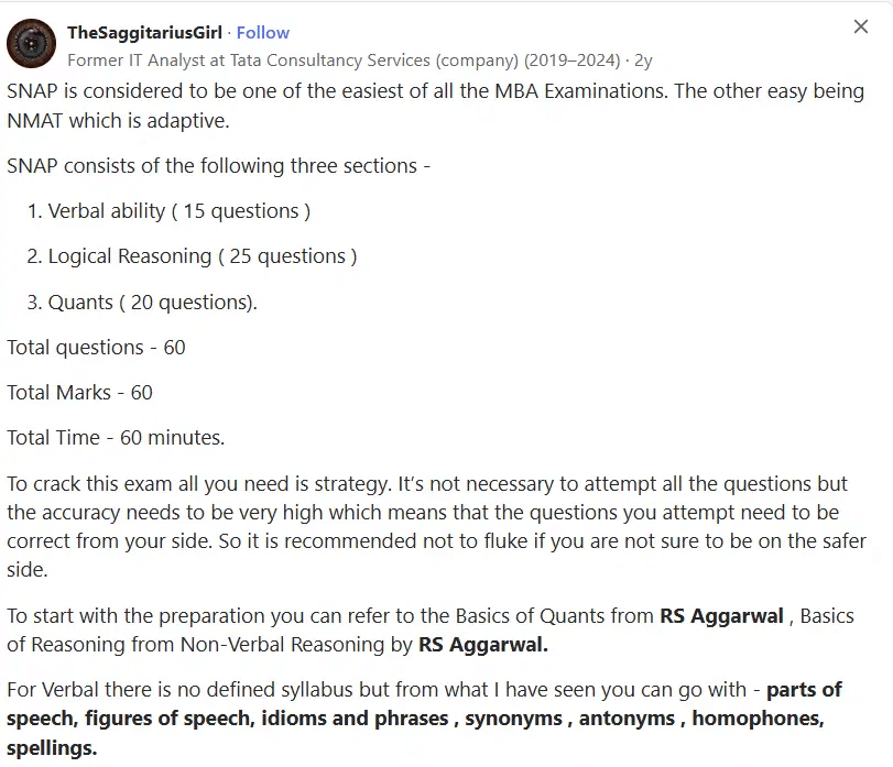 SNAP 2026 Quora Discussion