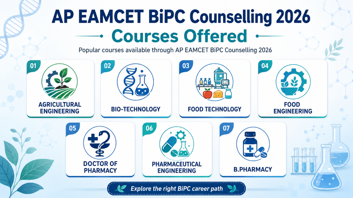 AP EAMCET BiPC Counselling 2026: Courses Offered