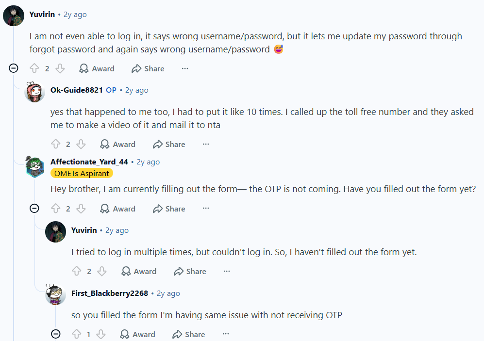 Students must check a Reddit discussion on the CMAT registration process