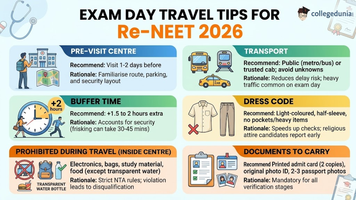 Re-NEET 2026 Exam Travel Guidelines