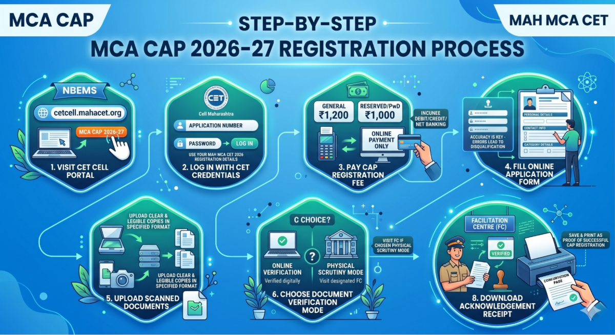 Step-by-Step MAH MCA CET CAP Registration Process
