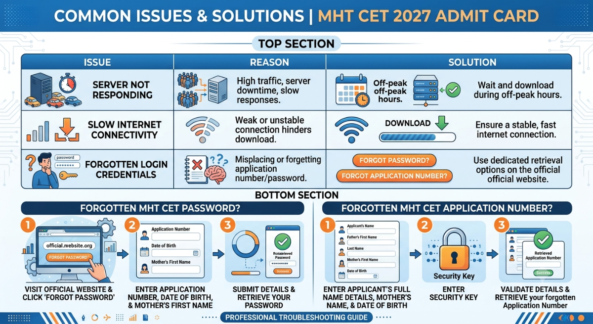 Common Issues and Solutions While Downloading MHT CET 2027 Admit Card
