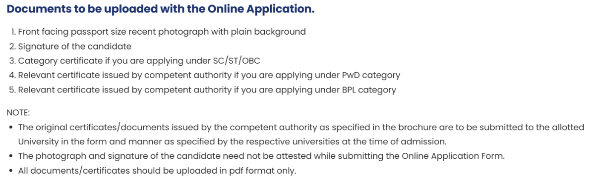 Documents Required to Fill CLAT Registration 2027 