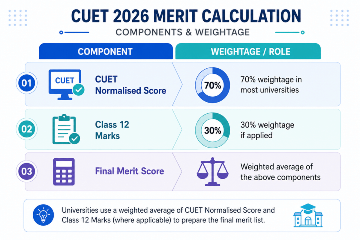 Calculation of CUET Merit Score