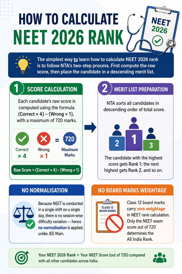 How to Calculate NEET 2026 Rank: The Official Method