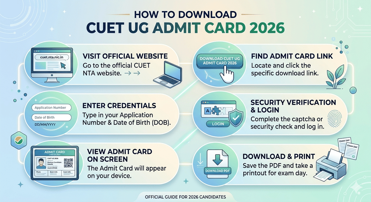 CUET UG 2026 Admit Card Release Date and Download Link