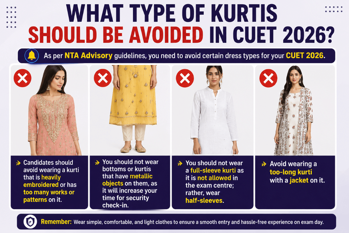 What Type of Kurtis Should Be Avoided in CUET 2026?