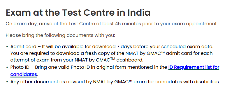 NMAT 2026 Exam Day Guidelines: Do's