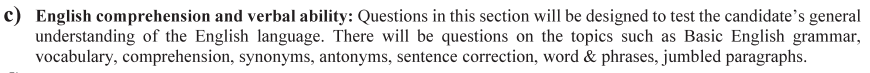 MCA CET Syllabus 2027: English Comprehension & Verbal Ability