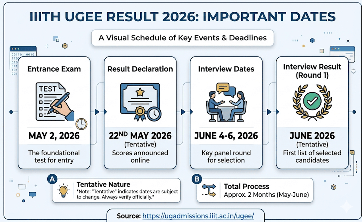 IIITH UGEE Result 2026: Important Dates