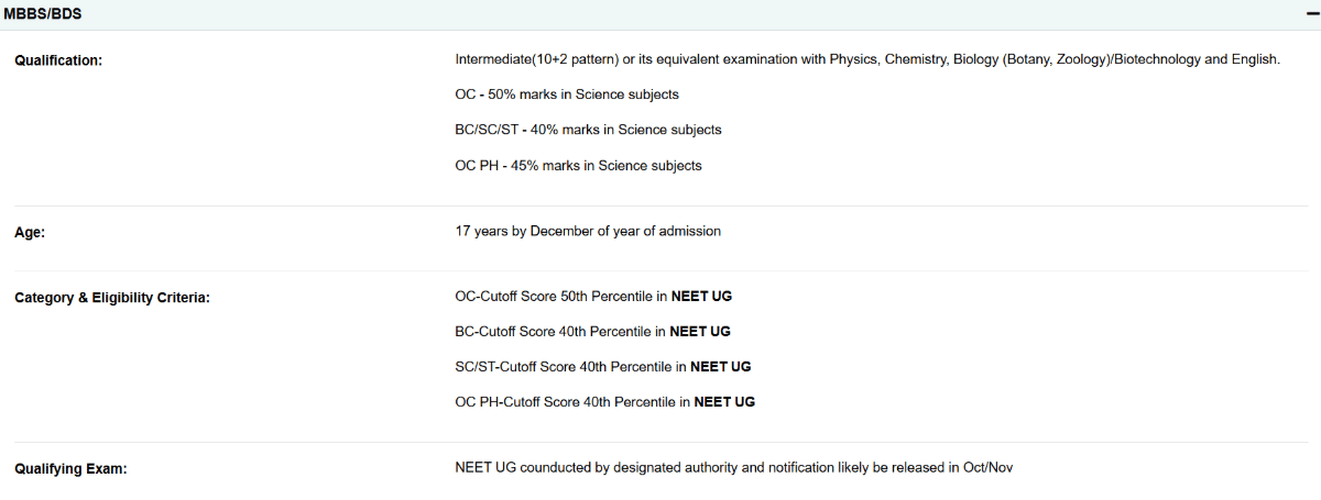 Andhra Pradesh NEET Counselling 2026
