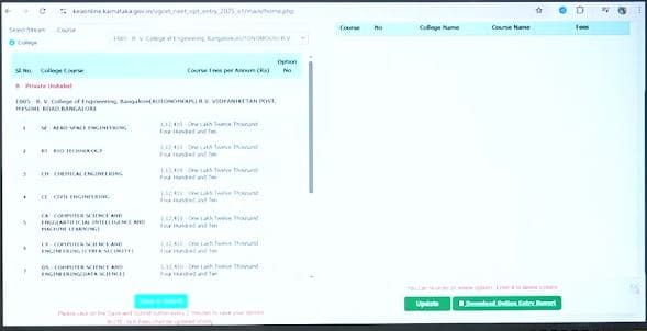Strategy to be Followed for Option Entry in KCET 2026