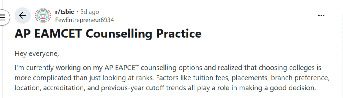 AP EAPCET 2026 MPC Counselling Process