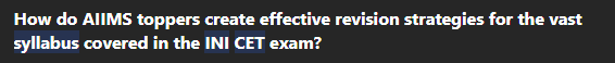 How to prepare for the INI CET Exam based on the INI CET Syllabus 2027?