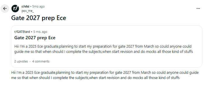 Preparation Tips for GATE 2027 Applicants- Reddit Discussion