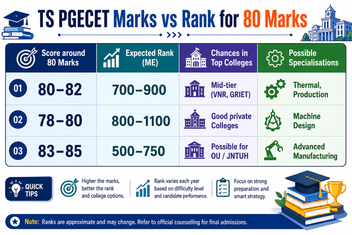 What Does 80 Mark Mean for TS PGECET Mechanical Engineering?