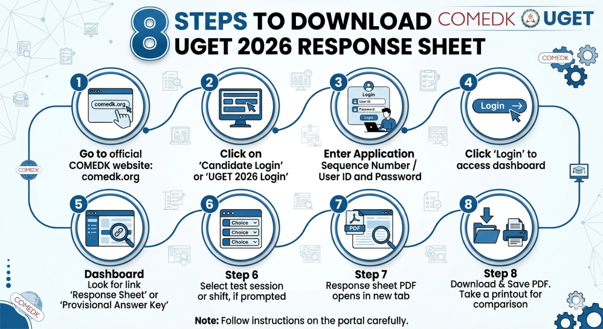 How to Download COMEDK UGET 2026 Response Sheet
