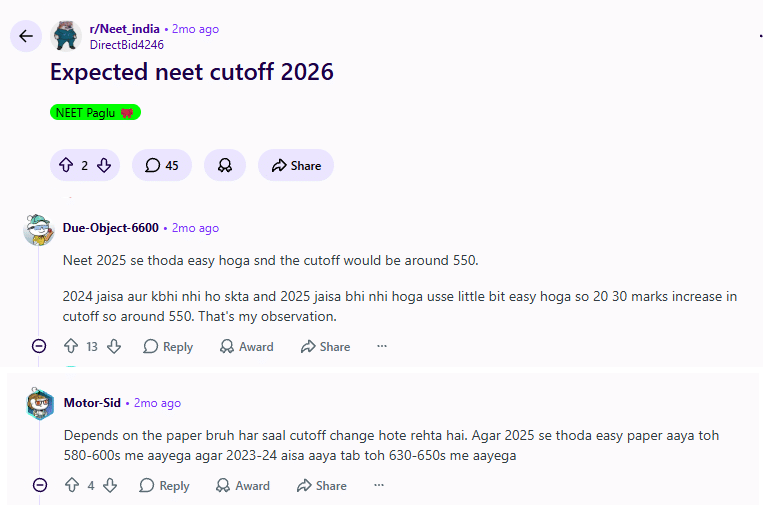 Reddit Discussion