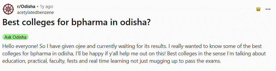 OJEE 2026 LE Pharm: Reddit Discussion