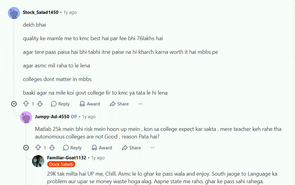 25000 Rank in NEET Marks: Reddit Discussion