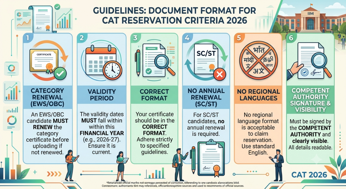 CAT Reservation Document Format: Important Points