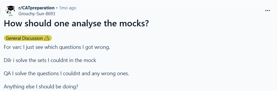 How to Analyze CAT 2026 Mock Test Performance: Reddit Discussion