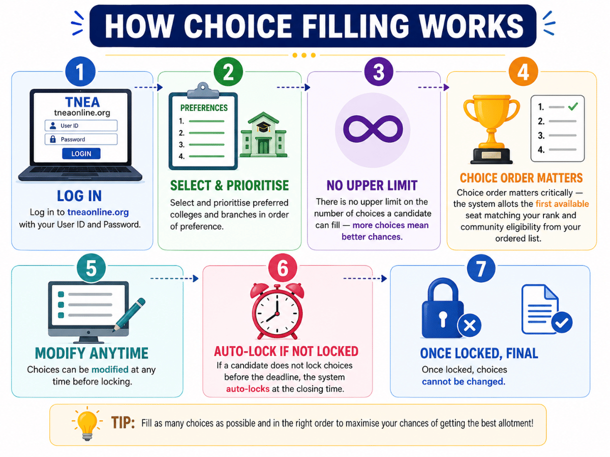 TNEA 2026 Choice Filling