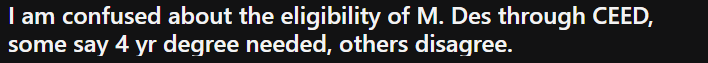 CEED 2027 Eligibility Criteria: Educational Qualification
