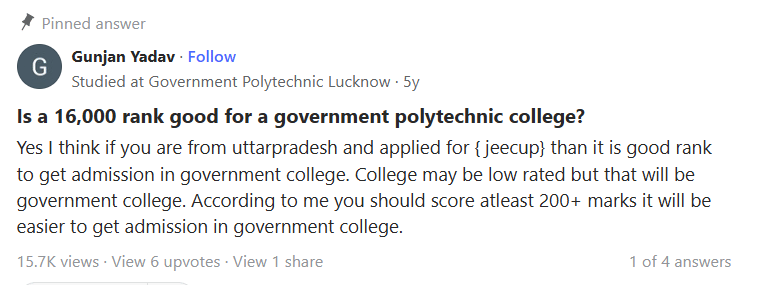 JEECUP 2026: Quora Discussion