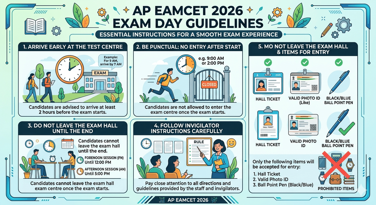 AP EAMCET 2026 Exam Day Guidelines