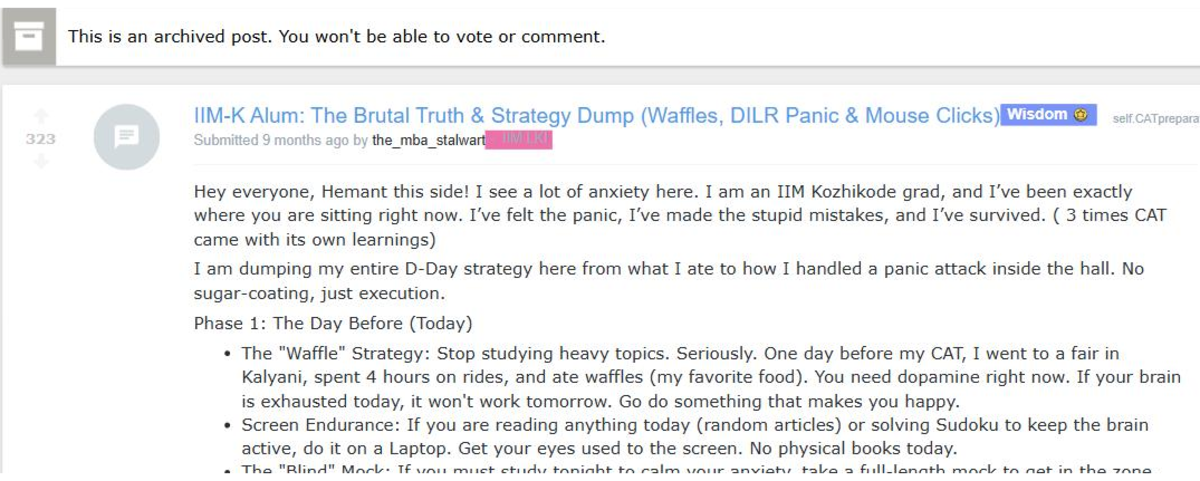 CAT Exam Day and Sectional Timing: What Candidates Are Reporting on Reddit