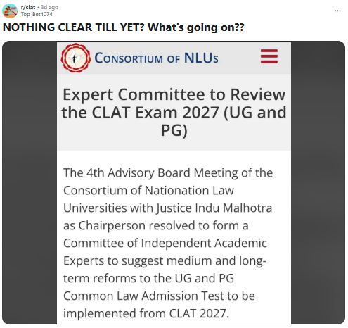 CLAT Registration: Reddit and Community Discussion