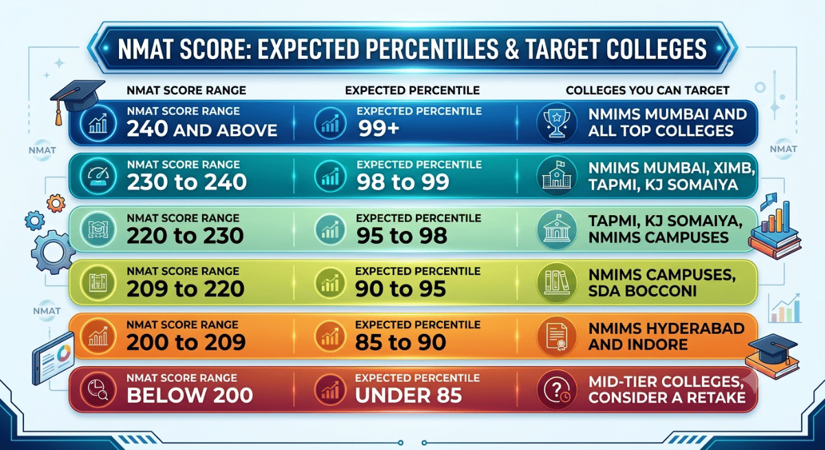 NMAT Cutoffs 2026 Prediction: Score vs College Chances