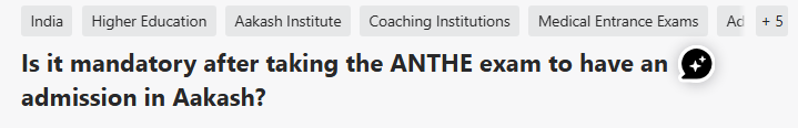 Aakash ANTHE 2026 Eligibility Criteria: Quora Discussion