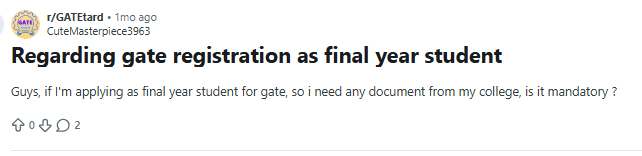 How to Register for the GATE 2027 Exam? — A Reddit Discussion