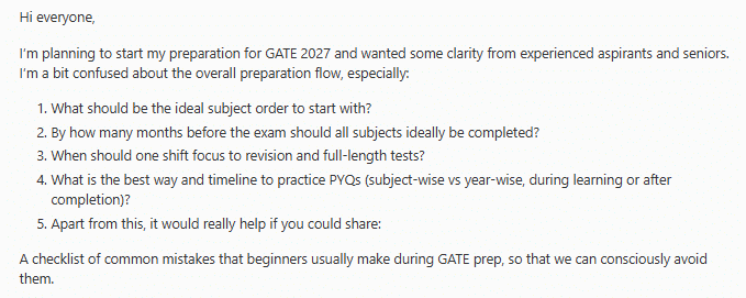 Student Preparation Strategy for GATE 2027 Chemistry
