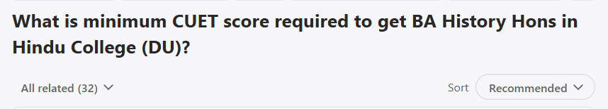 CUET UG History Marks vs Percentile 2026: Quora Discussion
